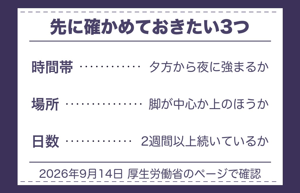 ムズムズが体からのサインかもしれないときの見分け方